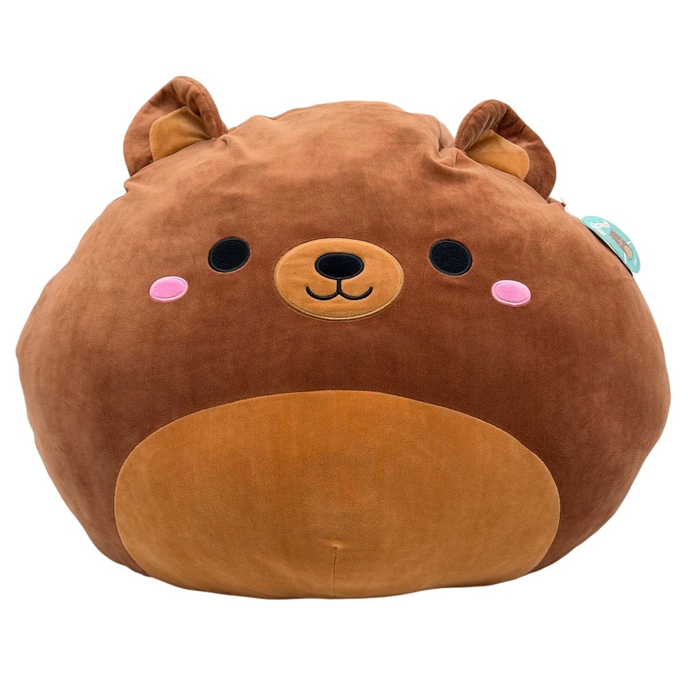 Squishmallows 24" Omar Brown Bear Large Jumbo Soft Toy Plush Stuffed Animal RARE - Picture 1 of 11